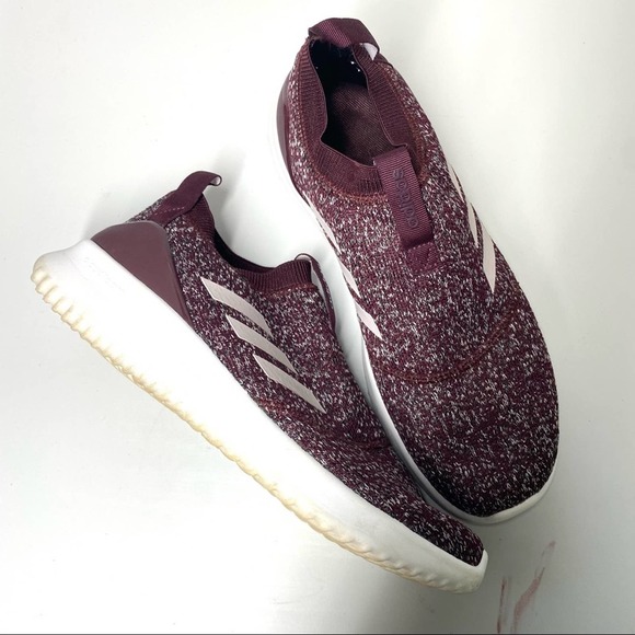 ADIDAS Ultimafusion Sneakers Slip On Maroon Purple White Running Shoes 11 Women - Picture 4 of 8